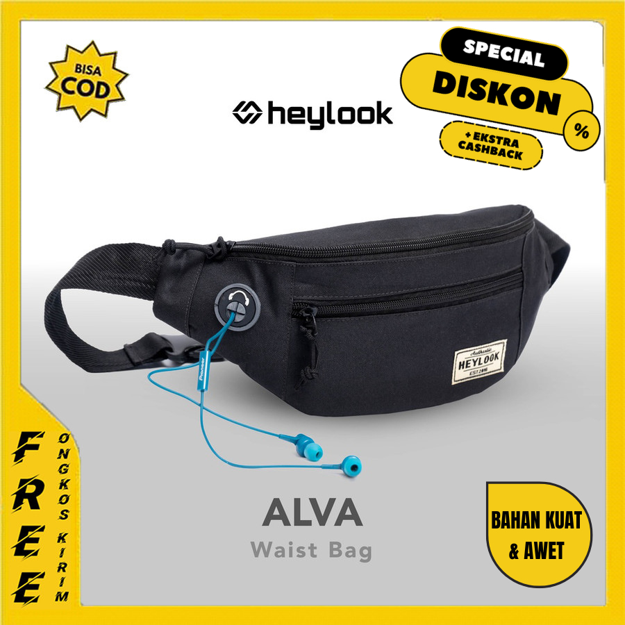 Tas Selempang Waist Sling Bag Alva Gadget Distro Pria Wanita Ori M20