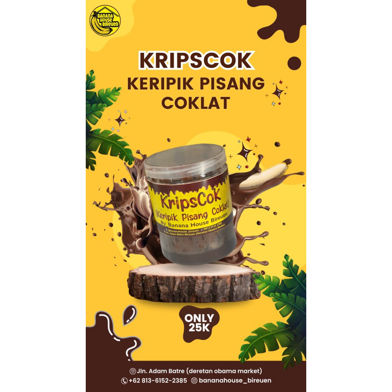

keripik pisang coklat lumer