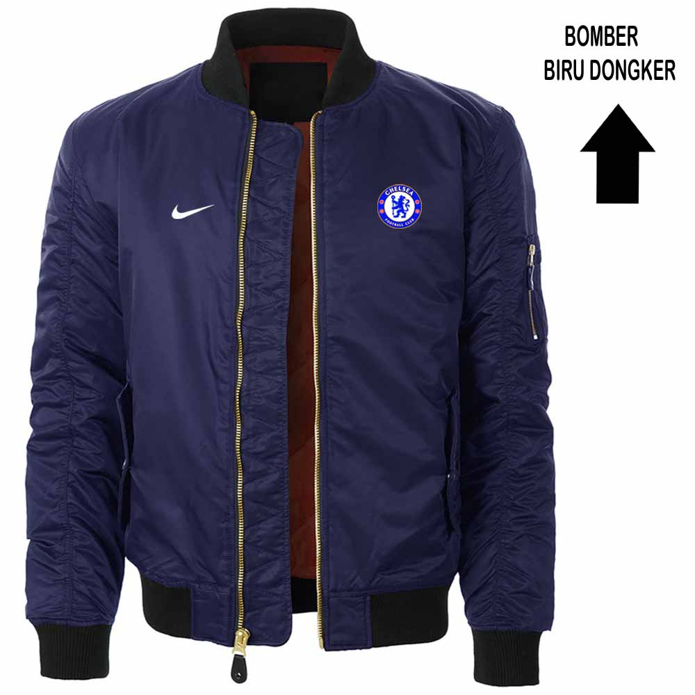 Bisa Custom Jaket Bomber Pria Chelsea/Jaket Parasut Pria /Jaket Pria Keren/Jaket Cowok /Jaket Pria D