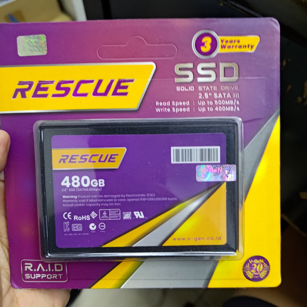 SSD V-Gen Vgen 480GB Rescue 480 GB SATA 480G