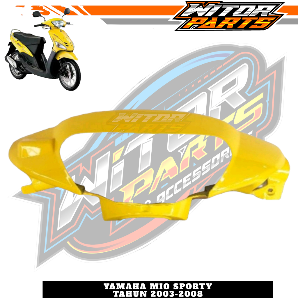 Batok Kepala Depan Mio Sporty Warna Kuning 2004 2005 2006 2007 / Batok Lampu Depan Mio Sporty Mio La