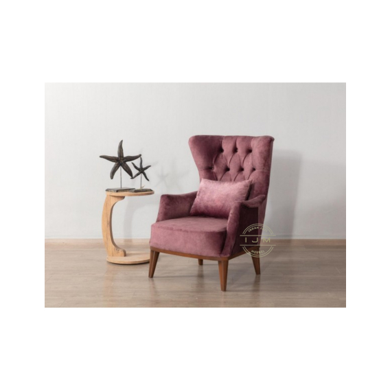 kursi sofa single wing chair retro minimalis cesterfild shabby mewah luxury