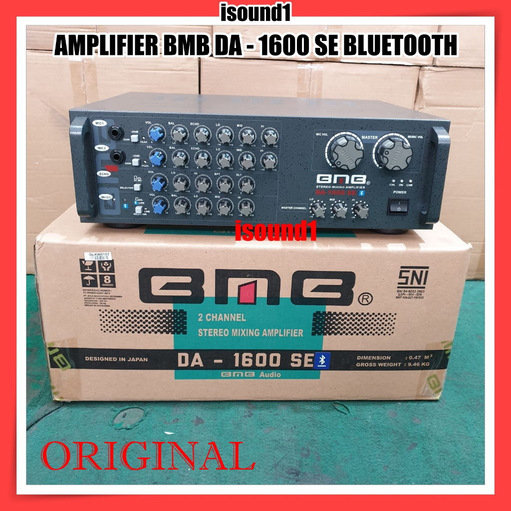 POWER AMPLIFIER KARAOKE BMB DA 1600 SE SUPORT BLUETOOTH ORIGINAL BMB