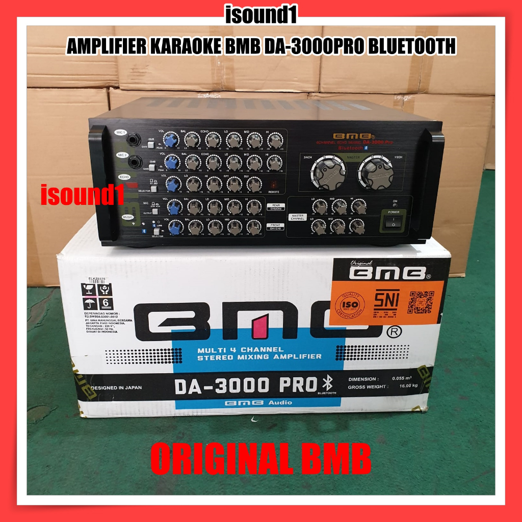 POWER AMPLIFIER AMPLI KARAOKE BMB DA-3000PRO BLUETOOTH ORIGINAL BMB