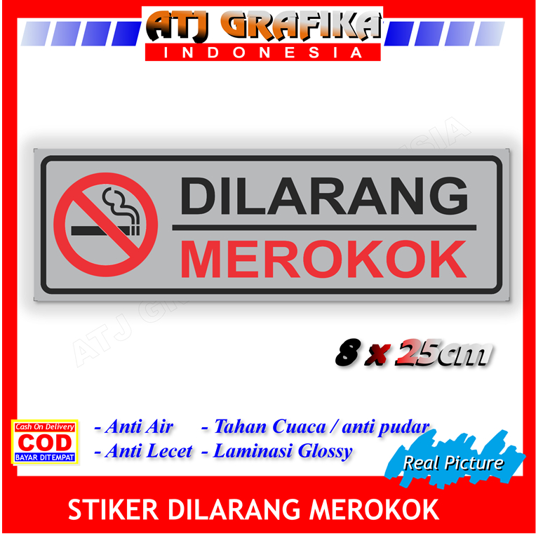 

Stiker label dilarang merokok kesehatan udara sticker anti asap rokok