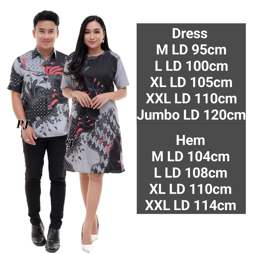 Set Dress Couple/Dress Batik Couple Wanita/Dress Pasangan kekinian 2023
