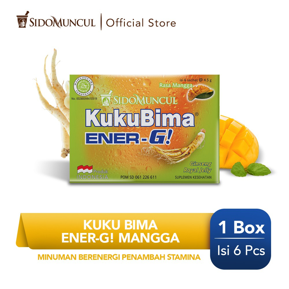 

Kuku Bima Ener-G Mangga 6's - Minuman Berenergi Penambah Stamina