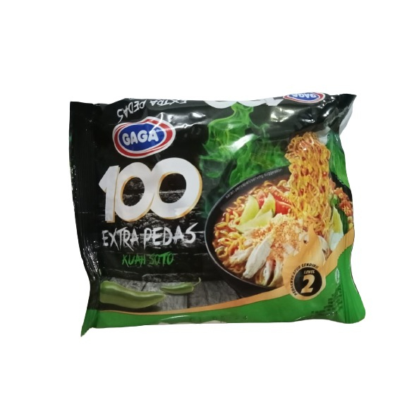 

GAGA 100 Extra Pedas Kuah Soto 1 Pak Isi 5 Bungkus