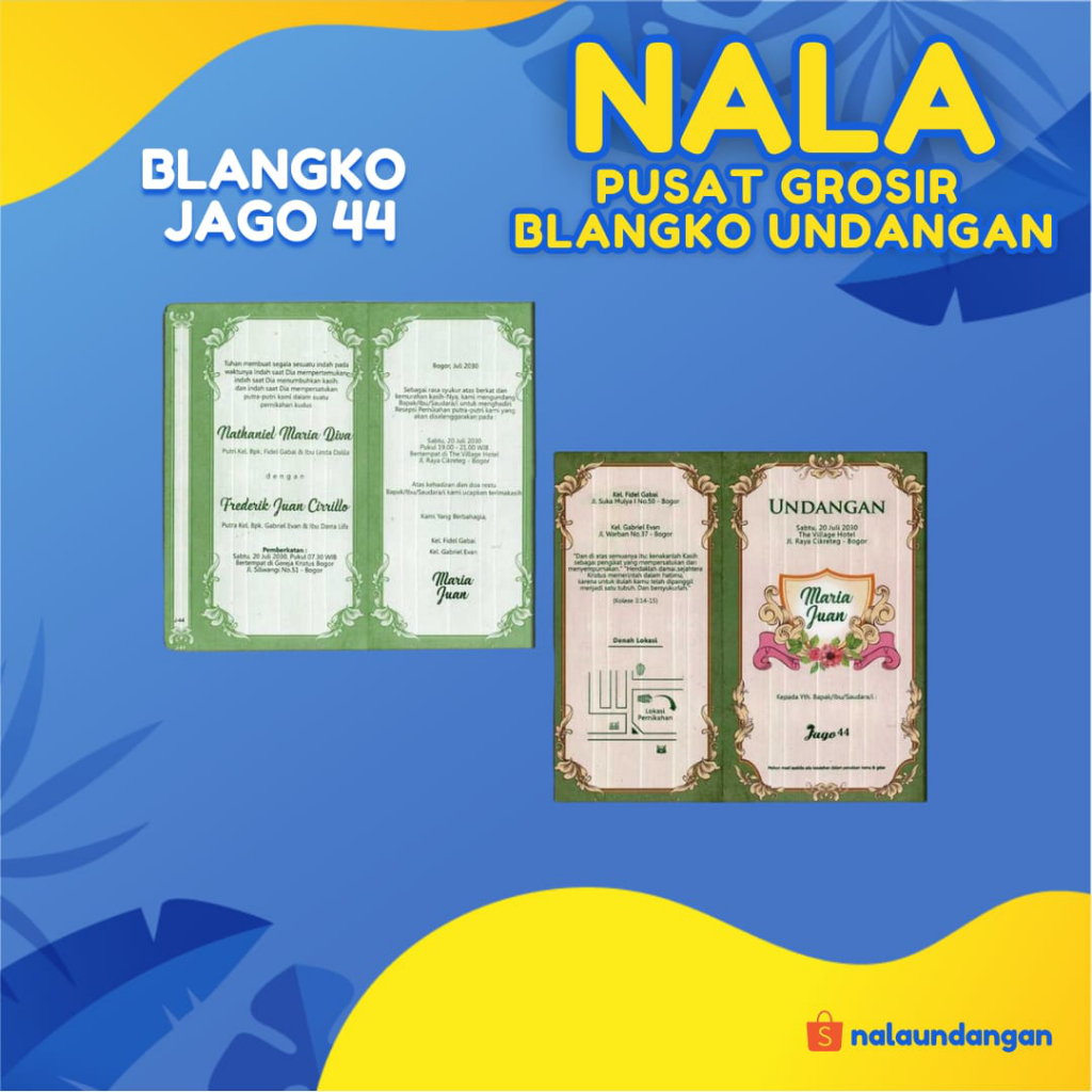 Pusat Grosir | Blangko Undangan Jago 44 | NalaUndangan