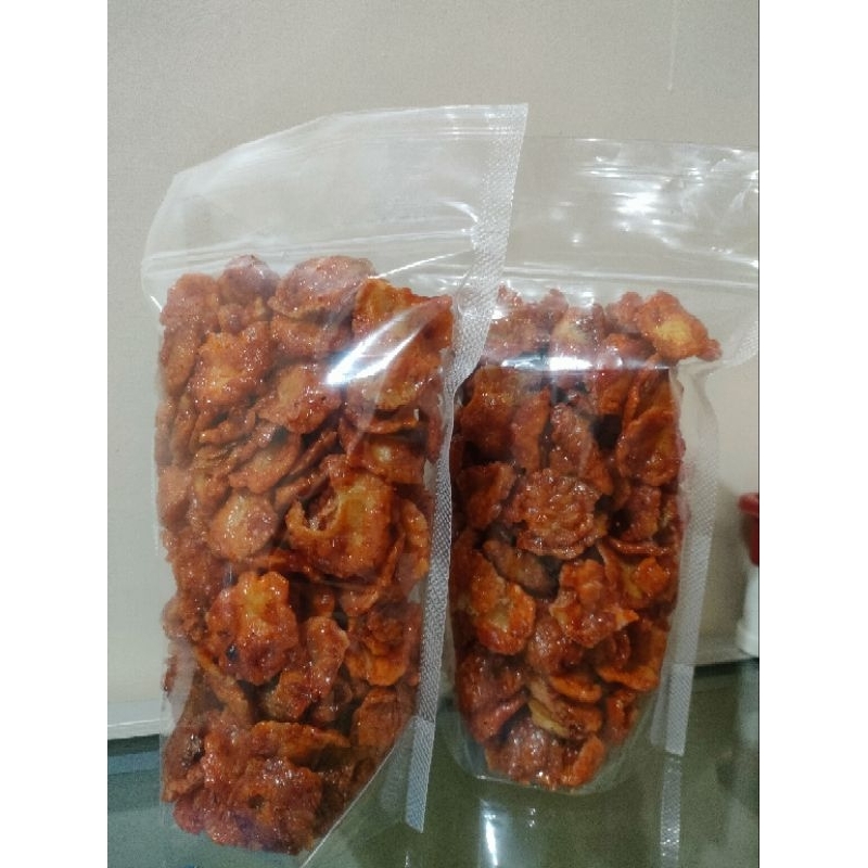 

Emping melinjo pedas manis ½kg - jajanan - cemilan