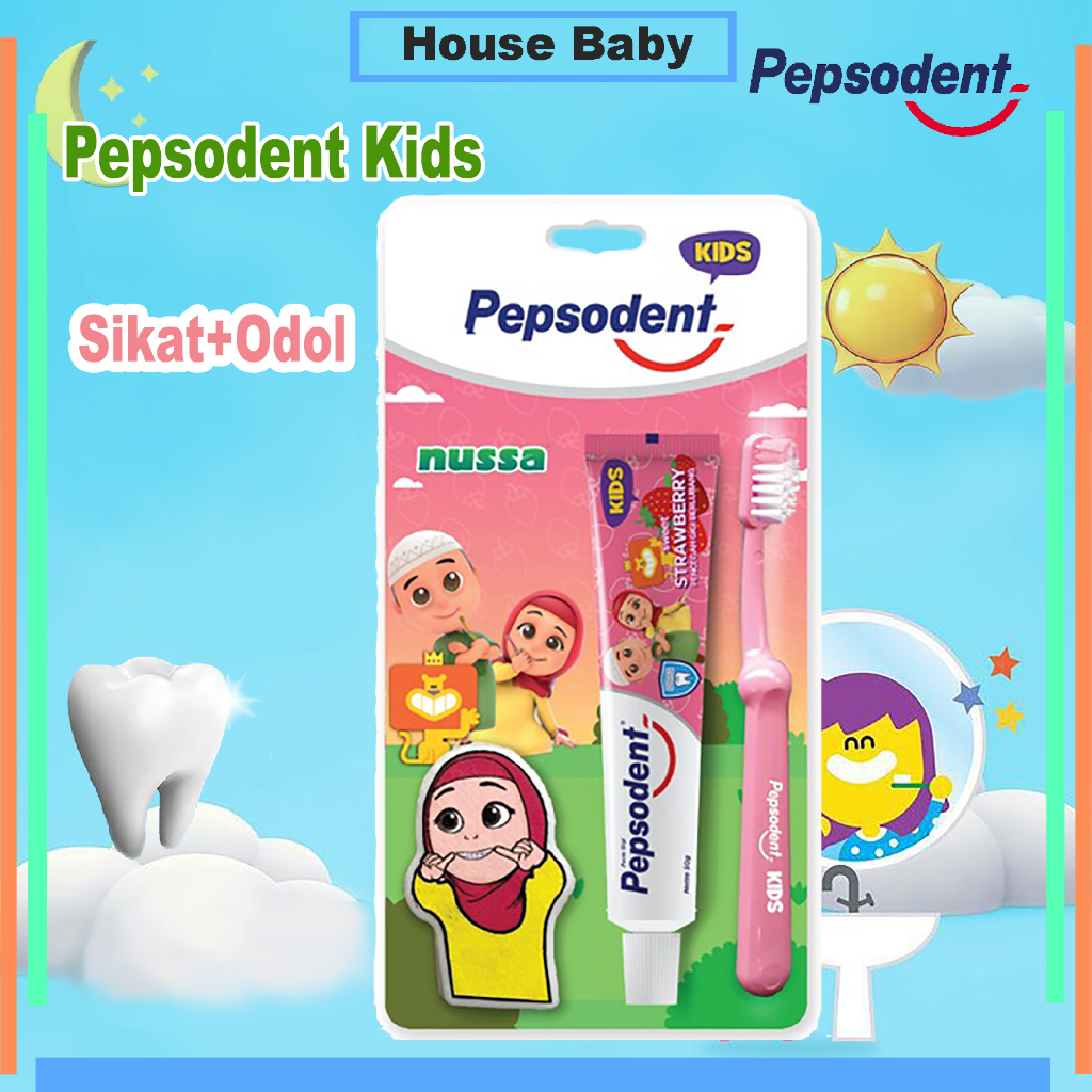 Pepsodent Kids Pasta GIgi Extra Sikat Gigi  Sikat Gigi + Odol Anak 2-6 Tahun - House Baby