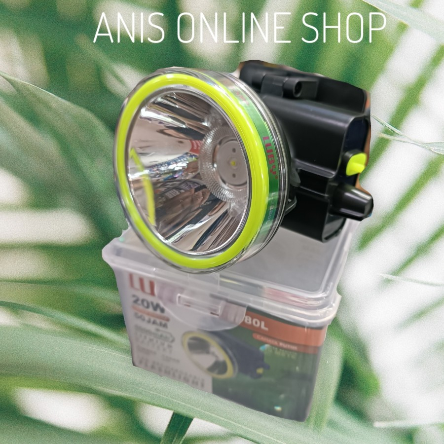 Senter Kepala Luby 20watt Nyala Putih Headlamp Luby 20w
