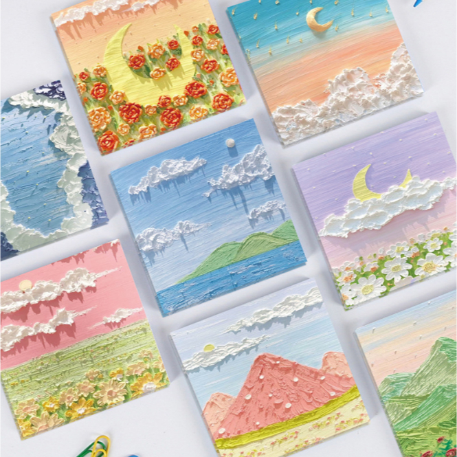 

3D Nature Scenery Sticky Note / Sticky Note dengan motif Pemandangan Alam