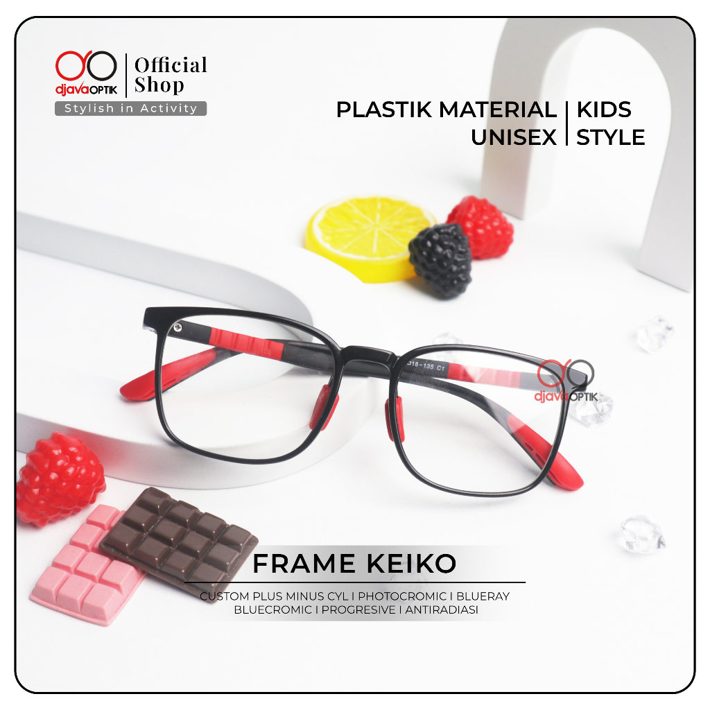 DJAVA OPTIK - Frame Keiko - Kacamata Anak Lentur Karet Anti Patah