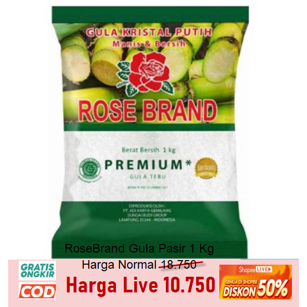 

RoseBrand Gula Pasir 1000gram
