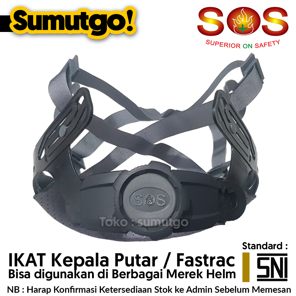 Ikat Kepala Putar Helm Proyek Bisa Pasang Ke Helm MSA Lokal / SOS Inner Fastrac Tali Pengikat