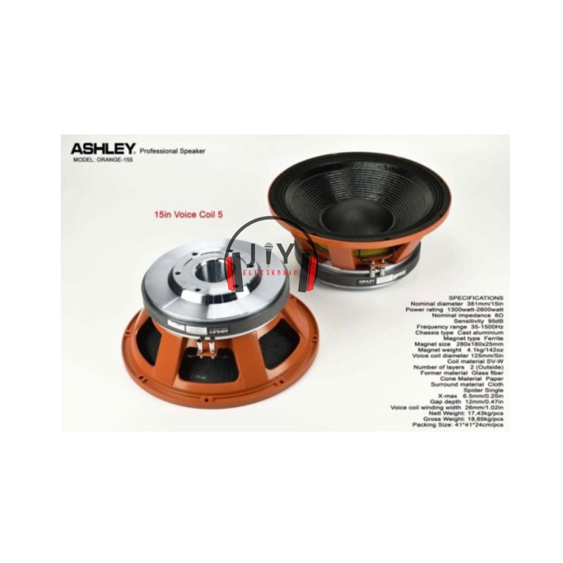 Speaker Ashley 15 inch Orange 155 Orange155 Orange-155 Original