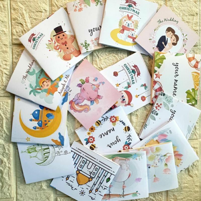 

buku tulis mini / buku catatan A7 A6 FREE CUSTOM COVER
