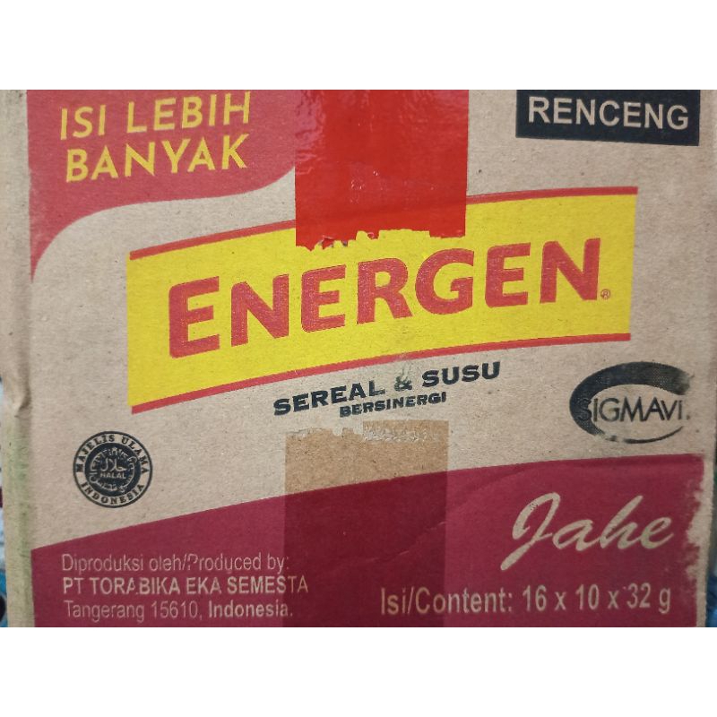 

Energen Jahe Kartonan Isi 16 Renteng