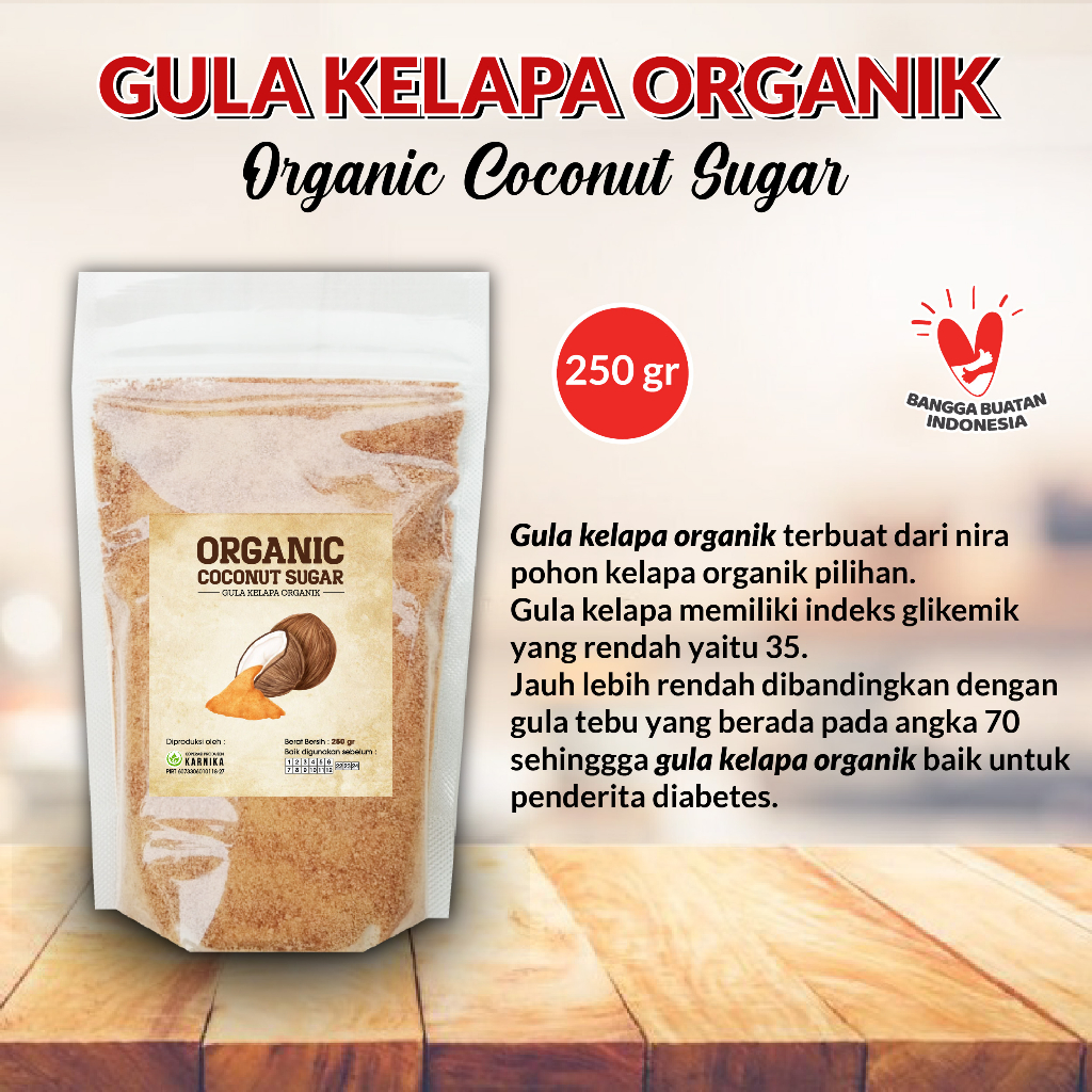 

Gula Semut Kelapa Organik Coconut Sugar Bubuk 250 gr