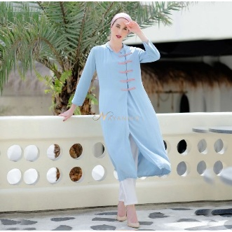 Nayanika Fashion Hijab non Hijab Jisoo Dress Wanita