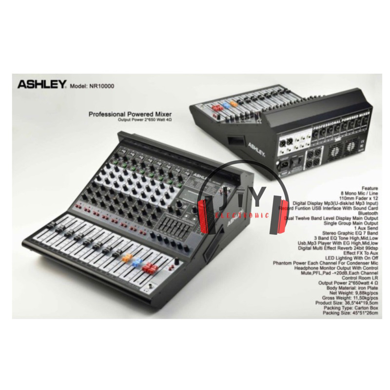 Power Mixer 10 Channel Ashley NR10000 NR 10000 NR-10000 Original