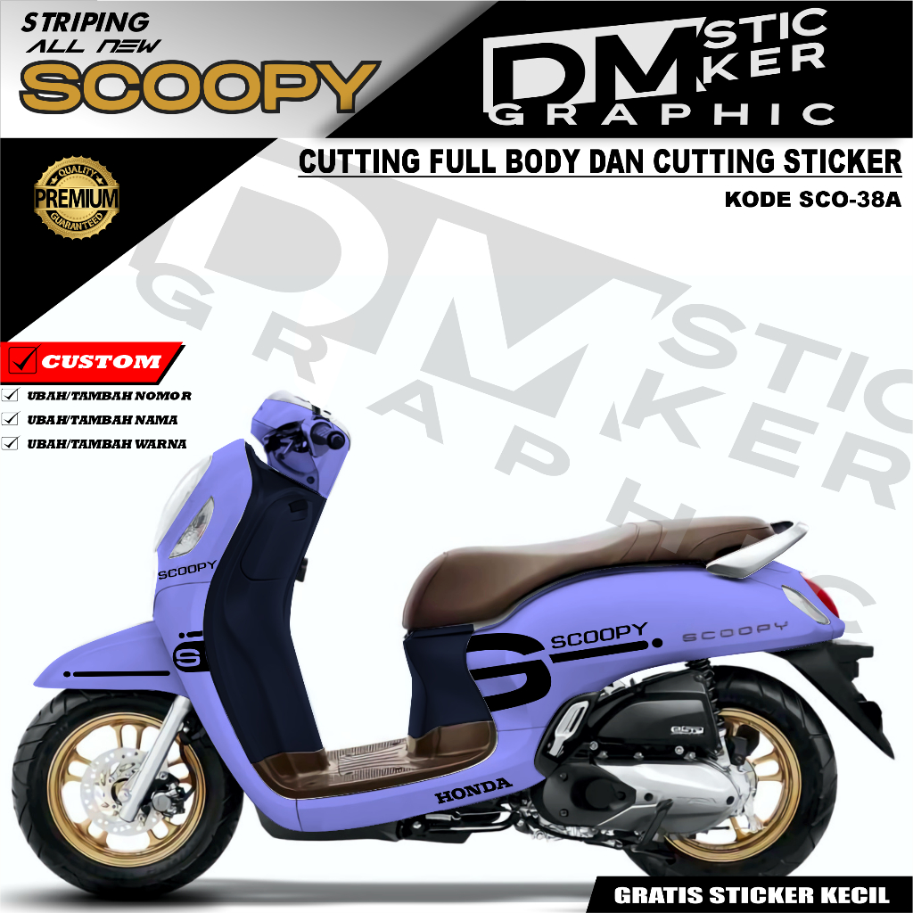 SCOOPY CUTTING FULL BODY DAN CUTTING SICKER KODE SCO 38