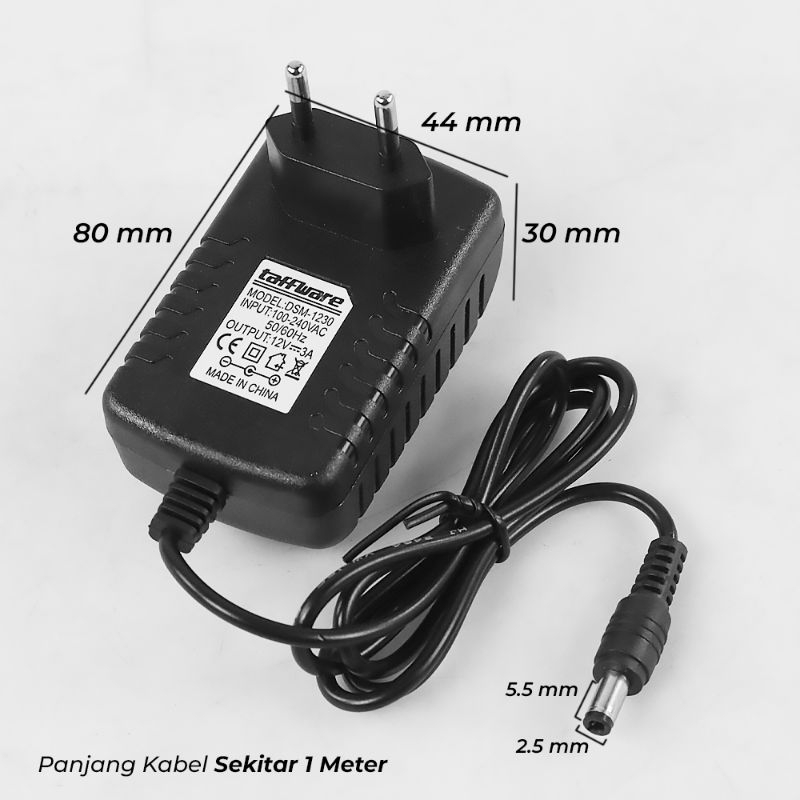 Power Supply Adaptor Adapter 12v Led 3A Strip LCD Fan Kipas Amplifier Ampli Pompa Elektrik Lampu DC