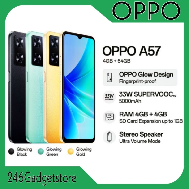 Oppo A57 Ram 4GB Internal 128GB Baru Garansi Resmi 1Tahun