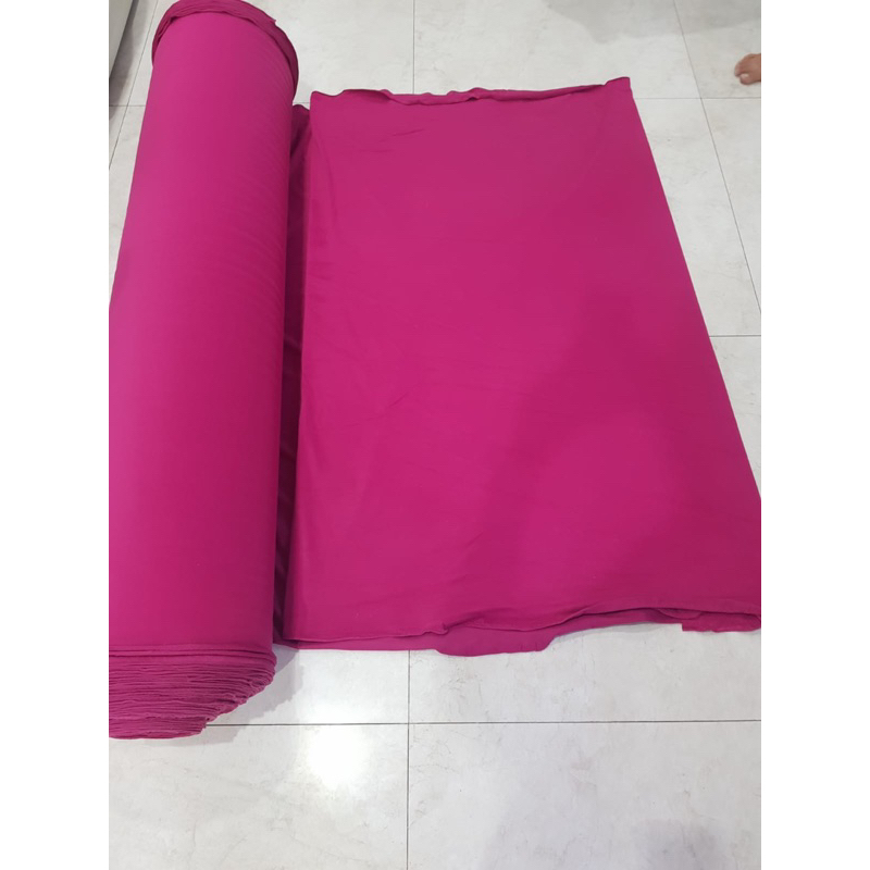 KAIN BLUDRU WARNA PINK FUSIA BAHAN BANTALAN SOFA BAHAN DECOR BLUDRU HALUS L150CM Harga per setengah 