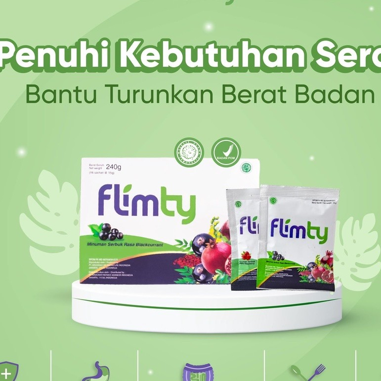 Flimty Slimming Drink / Fibre Drink / Minuman Pelangsing / Diet / Detox 16sachet