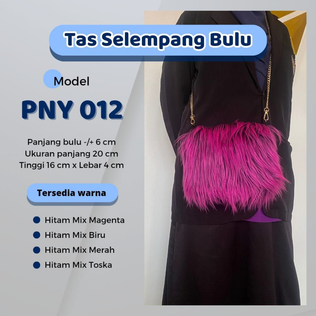 Tas Selempang Bulu / Tas Selempang Wanita PNY 012