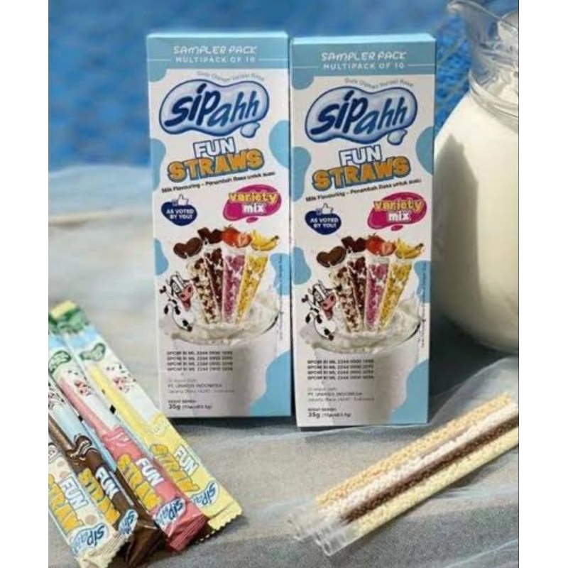 Sipahh Fun Straws 1 pack isi 10 mix|Unikids Jawa Tengah