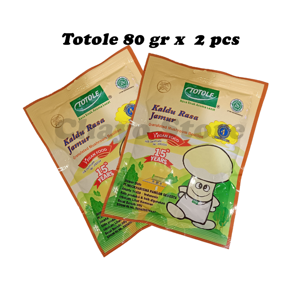

Penyedap Makanan Totole 80 gr x 2 pcs / Kaldu Jamur 2 Pack Micin Jamur