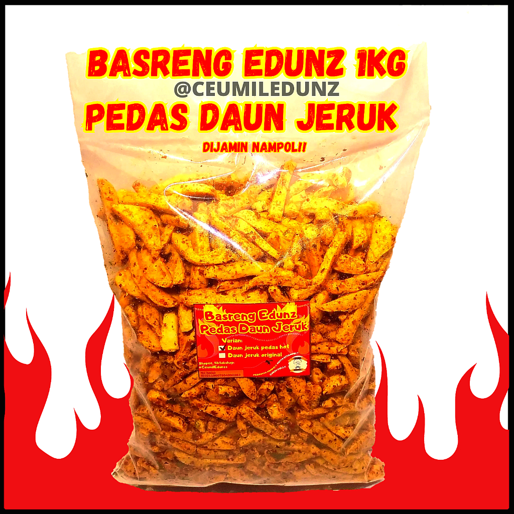 

Basreng 1kg Pedas Daun Jeruk Edunz