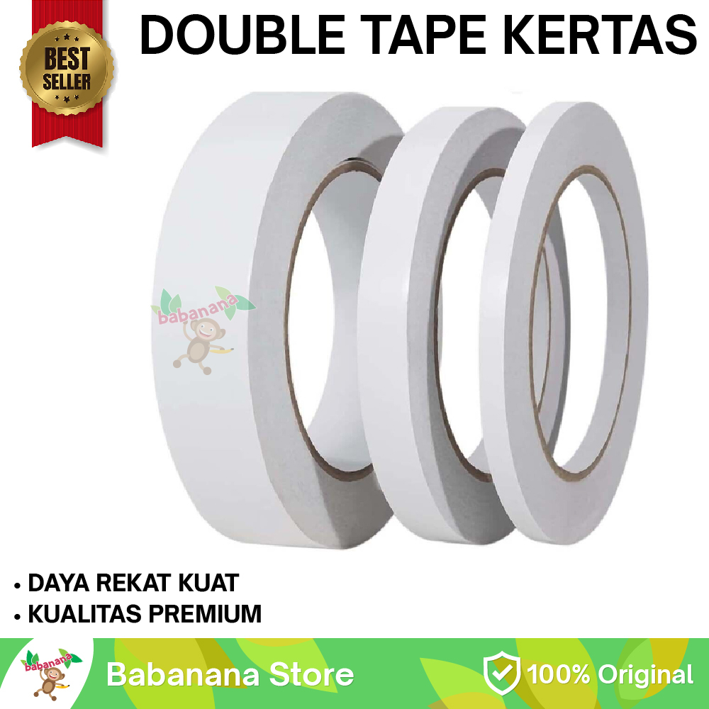 

Double Tape Kertas Dobel Tip Side Isolasi DIY Strong Adhesive Selotip