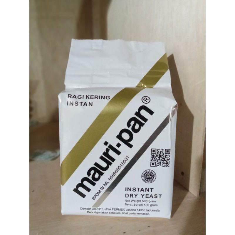 

Mauripan Mauri-Pan Import | Ragi Instant Dry Yeast Pengembang Roti / Kue | 500 Gram