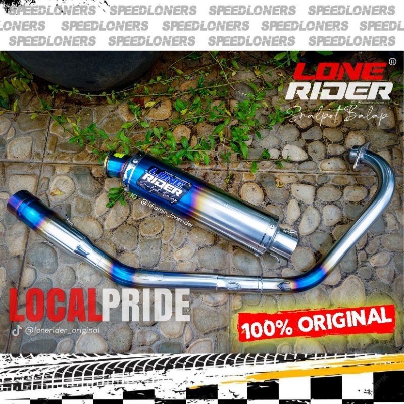 Knalpot LR Lone Rider Original - ME - Middle End Sanblast - VIXION SERIES