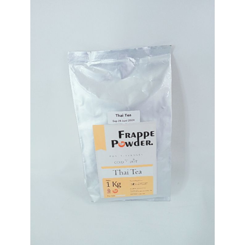 

Minuman Bubuk Rasa Teh Thailand Berkualitas 1kg - Hapro Frappe Thai Tea Premium 1kg Bersertifikat Halal