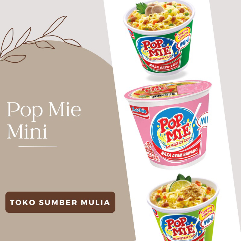 

Pop Mie Mini Rasa Ayam, Baso, Soto