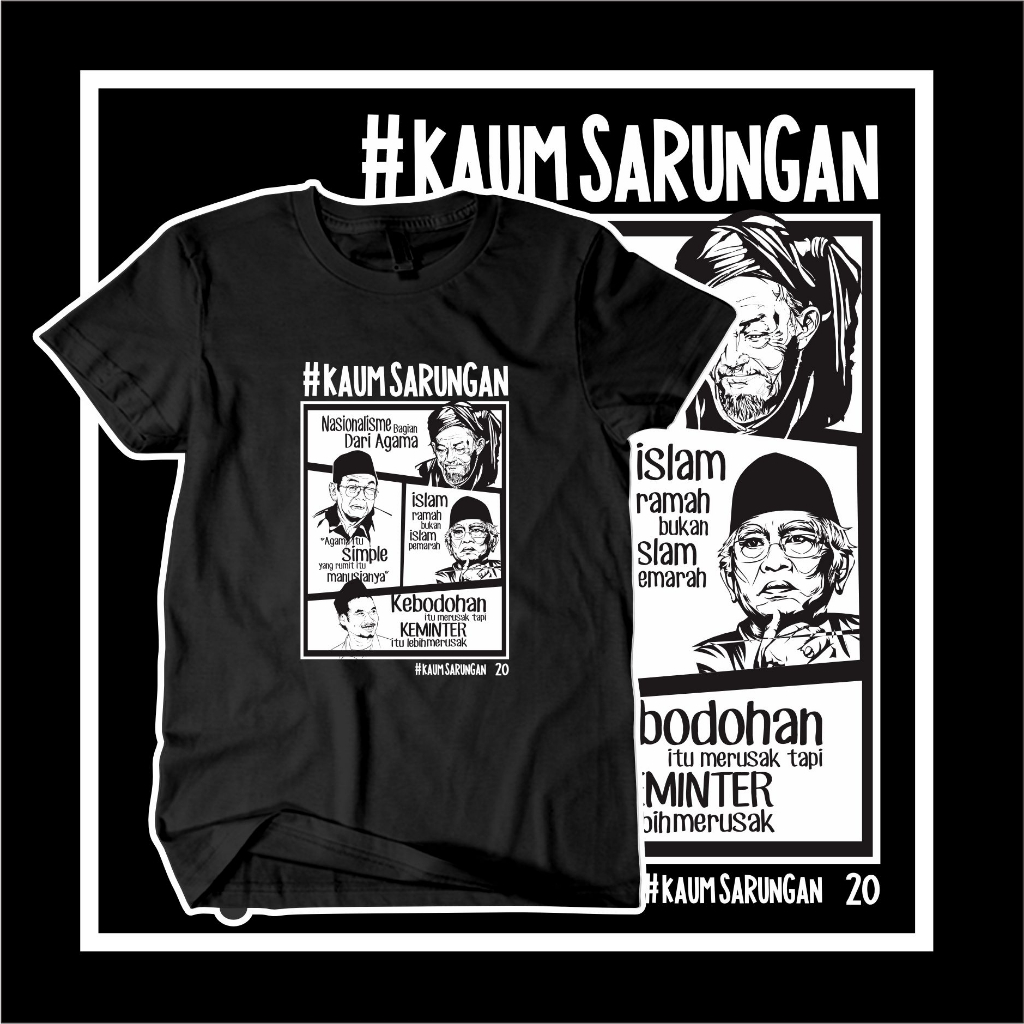 Kaos Kaum Sarungan Combad 30s / Kaos Kaum Sarungan Distro Premium