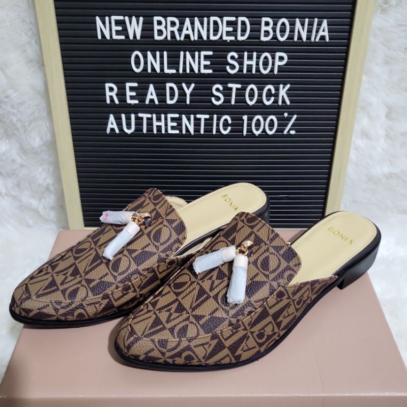 sandal bonia original flat shoes monogram mules