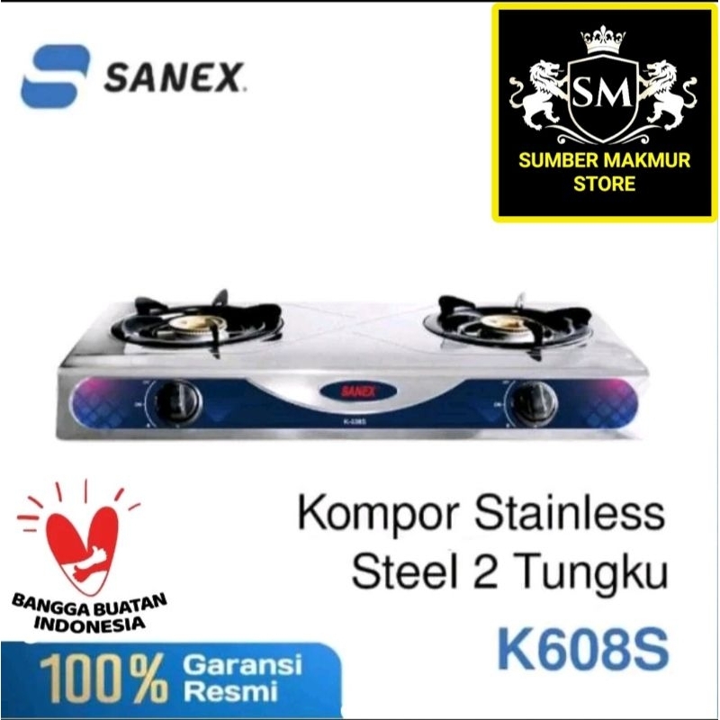 KOMPOR GAS 2 TUNGKU SANEX K-608S