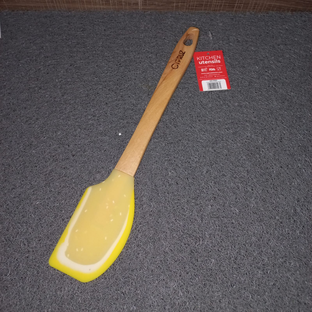 Spatula Lengkung CYPRUS Lemon AM-0983/Spatula Silicon