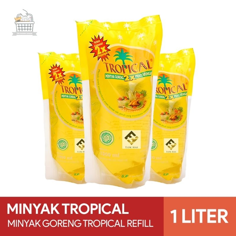 Minyak Tropical 1 Liter Refill - Minyak Goreng Tropical 1 Liter Refill - Minyak Goreng Tropical Berk