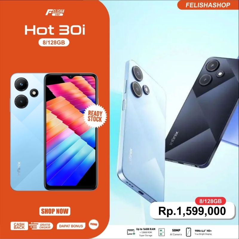 HP INFINIX HOT 30i RAM 8/128 GARANSI RESMI