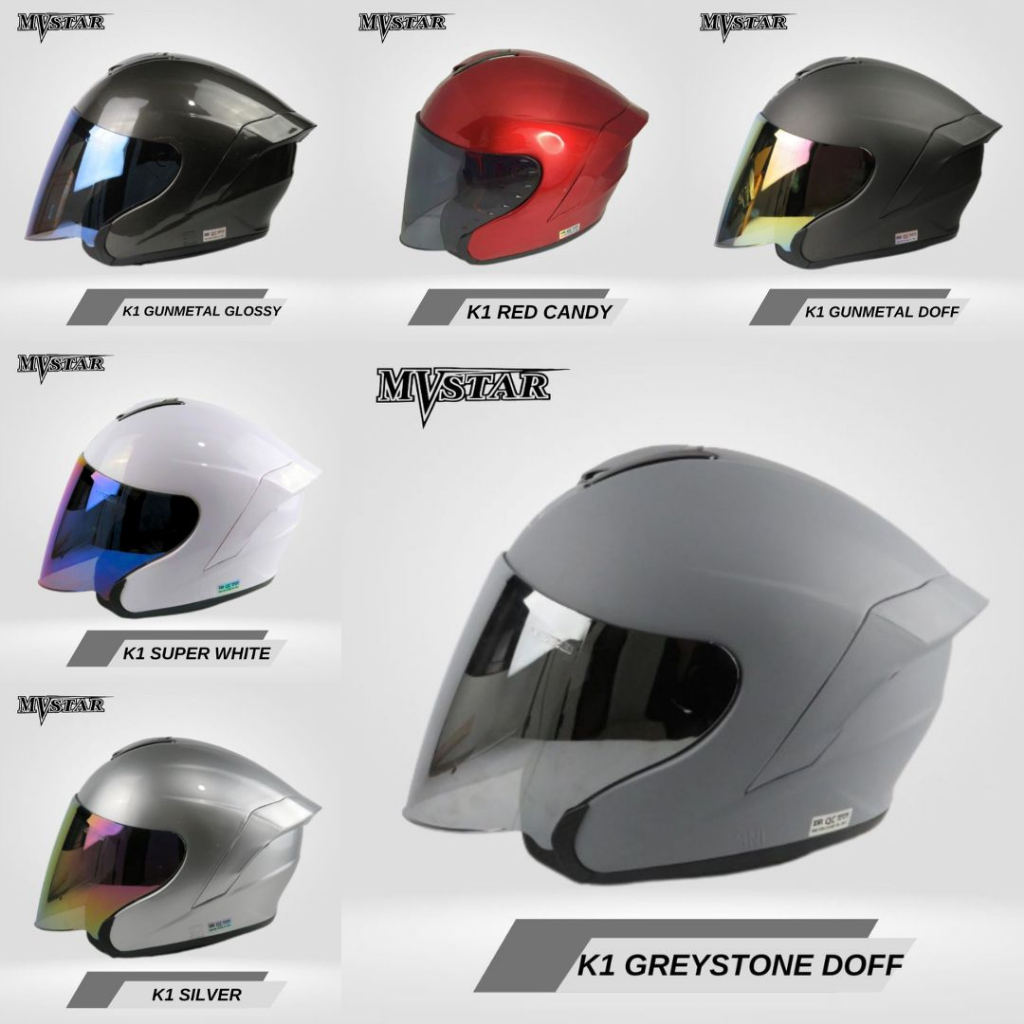 HELM MVSTAR K1/ HELM HALF FACE SNI/ HELM HALF FACE DEWASA/ Helm ala ala Kairoz