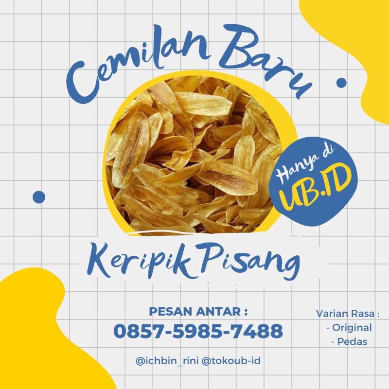 

KERIPIK PISANG- KRIPIK CAU- ORIGINAL- PEDAS- RENYAH- GURIH- ASLI BUATAN URANG SUNDA