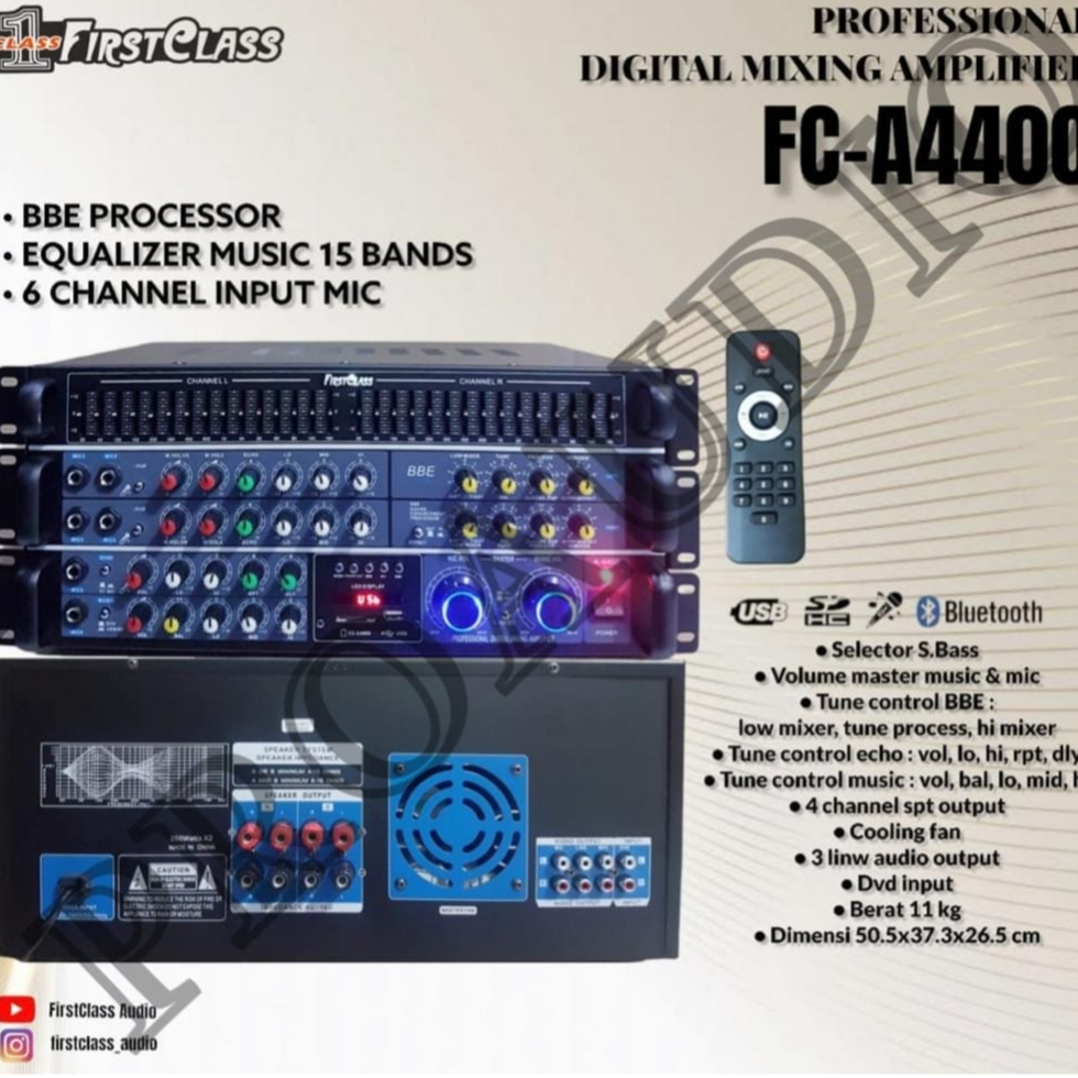 AMPLIFIER FIRST CLASS FC A4400 FC A 4400 FC-A4400 6 CHANNEL ORIGINAL