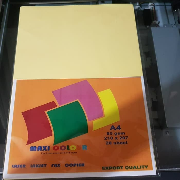 

Kertas HVS Warna Yellow A4 Maxi Colour 80gr isi 20 lembar